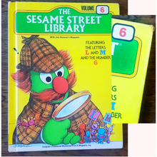 Load image into Gallery viewer, Vintage 1970s Sesame Street Library Books Set Books 1-6