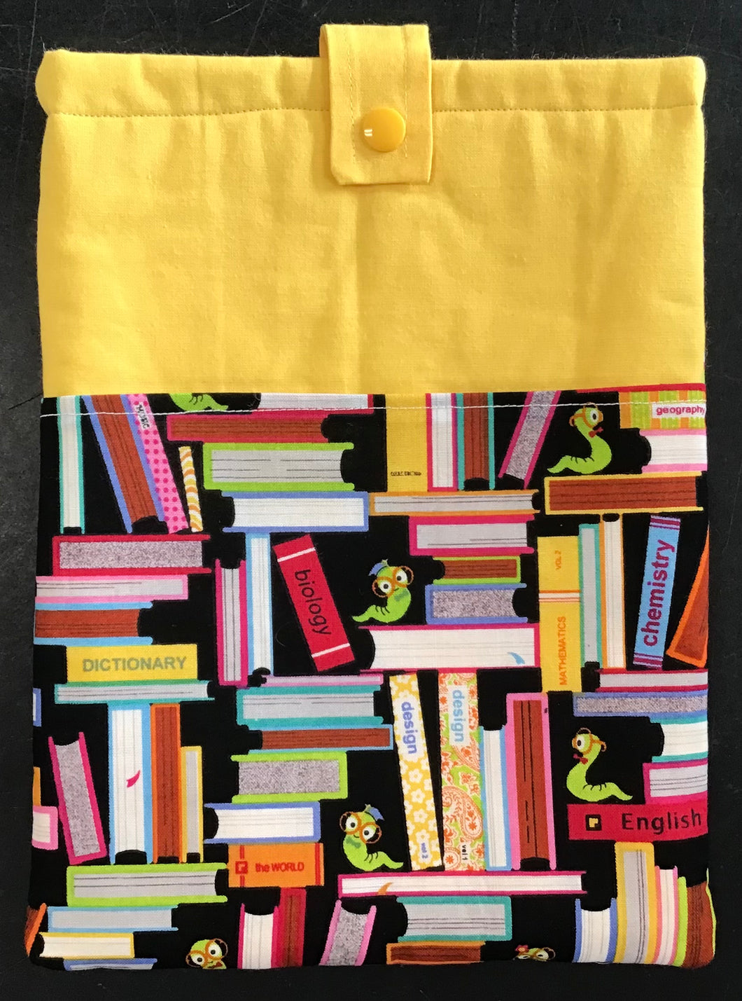 Book Sleeves - Yellow Bookworm