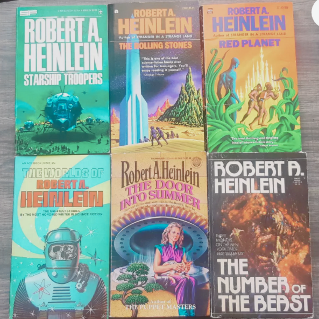 Vintage Robert A. Heinlein Paperbacks - Set of 6