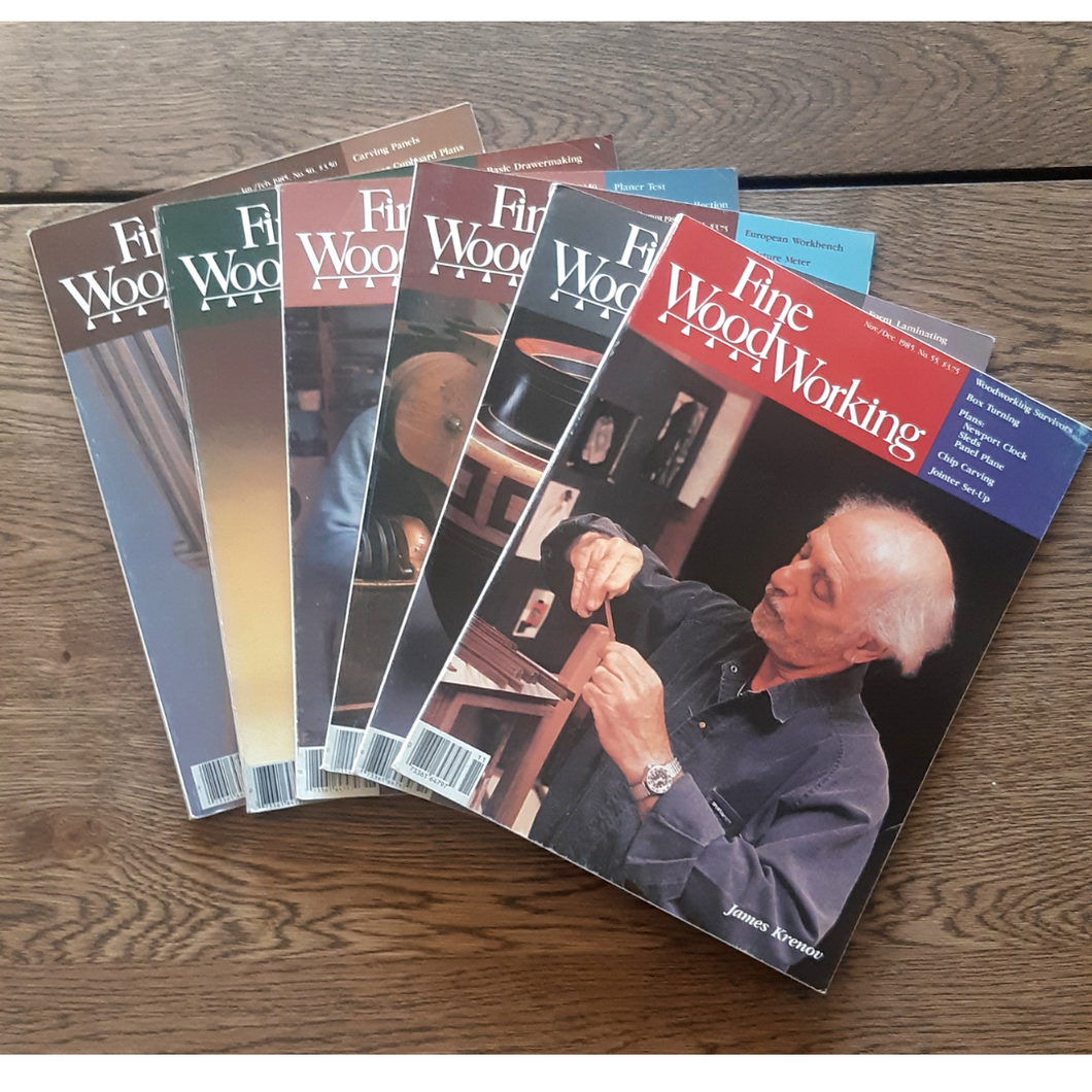 Fine Woodworking Full Set (6 Volumes) 1985 - #50-55 Vintage Magazines