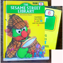 Load image into Gallery viewer, Vintage 1970s Sesame Street Library Books Set Books 1-6
