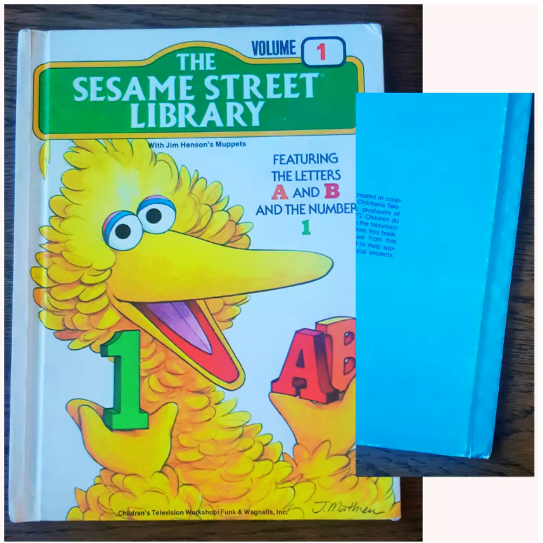 Vintage 1970s Sesame Street Library Books Set Books 1-6