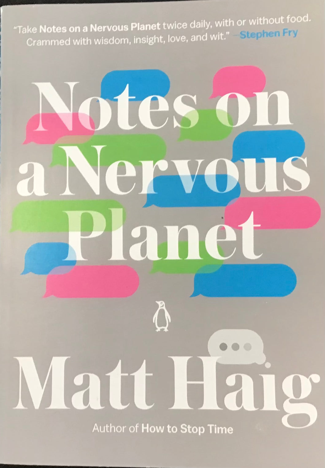 Notes On A Nervous Planet, Matt Haig